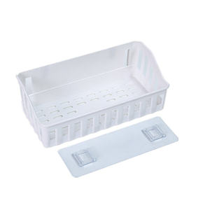 Bathroom Shelf Plastic Wall Hanging Mounted <b>Storage</b> Rack Kitchen Home <b>Storage</b> <b>Basket</b> Wash Racks Shower Shelf Rack - Product Image 5