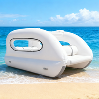 Nouveau Catamaran Gonflable Solaire Pliable 2025 – Bateau Ponton de Croisière pour 6 à 10 Personnes en PVC Blanc – Idéal pour la Dérive – En Promotion
