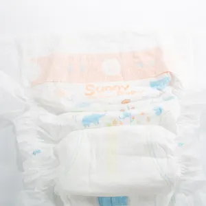 Free Sample Low Price Private Label Newborn Beautiful Design Magic Tape Nappy Film Baby Diapers Breathable PE OEM Disposable