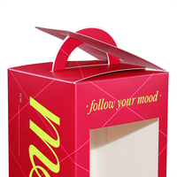 Boîte à biscuits en carton avec LOGO personnalisé et fenêtre en PVC Boîte d'emballage en papier à tiroir pour dessert beignet de boulangerie