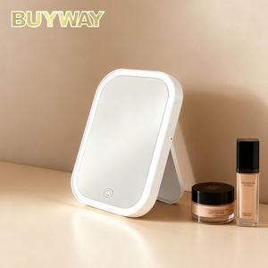 مرآة مكياج قابلة للطي للطاولة بالجملة، مرآة تجميل مضاءة بإضاءة LED، مرآة مكياج مدمجة للسفر - Product Image 1