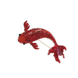 Broche en strass Koi en alliage de zinc, forme animale, accessoire de mode pour femme, cadeau - Product Image 5