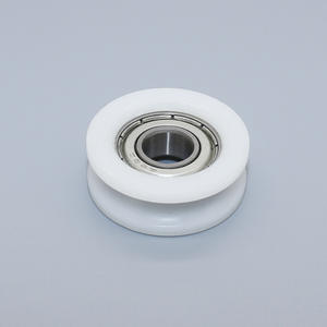 ล้อเลื่อนรูปตัวยูสำหรับห้องอาบน้ำ พร้อมลูกปืน 698ZZ ผลิตจากพลาสติกและยางเคลือบ ขนาด 8*26.8*10 มม. - Product Image 1