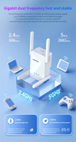 Répéteur WiFi Comfast 3600 Mbps pour une Couverture Complète de la Maison, Signal Stable, Amplificateur de Signal, Extenseur WiFi