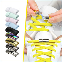 Lacets paresseux Lacets magnétiques rapides colorés Lacets de chaussures élastiques Lacets magnétiques plats sans attache