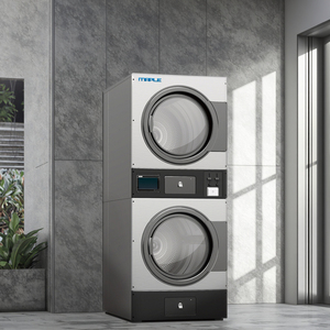 Mejor Lavadora Industrial Automática de Acero Inoxidable 304 con Secadora Apilable de Doble Función, Operada con Monedas, Económica - Product Image 1