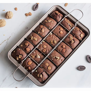 Cross Border Rectangular <strong>Brownie</strong> Pan for Baking Square Cake <strong>Tin</strong> for Grinding Bread and Cake for Home Kitchen Use - Product Image 2