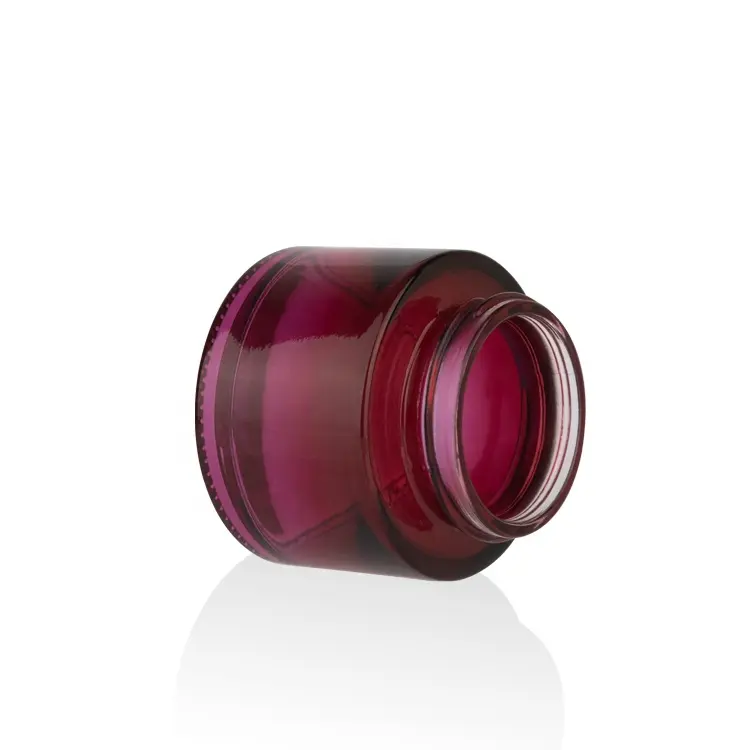 Lujo especial Color rojo rosa 50ml 30ml 20ml cara redonda Crema para Ojos contenedor de mantequilla corporal tarro de vidrio con tapa para el cuidado personal de la piel