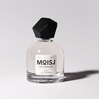 Flacon de parfum en verre cylindrique unique, noir, à capuchon carré, 100 ml, vaporisateur longue durée haut de gamme