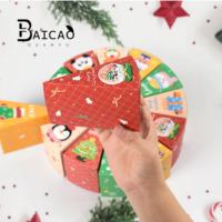 12 boîtes mystères de calendrier de l'Avent de Noël, boîtes cadeaux vides pour faveurs de fête et cadeaux (12 pièces par paquet)
