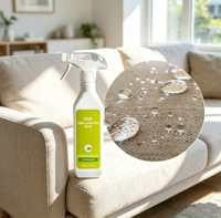 Spray Impermeabilizante a Base de Agua, Libre de PFAS, con Nanotecnología, Repelente de Manchas y Aceite, 500 ml, para Sofás, Alfombras, Tiendas de Campaña, Tapicería, Certificado MSDS