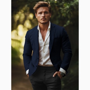 BMT 19 <b>Mens</b> Tshirt Smart Casual Slim Fit Single Breasted Anti-Wrinkle Lightweight 2 Button <b>Jackets</b> with Pockets <b>S</b>-3XL - Product Image 4