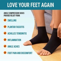 Chaussettes de compression pour neuropathie pour hommes et femmes avec attelle de cheville, fasciite plantaire, soulagement de l'enflure, protection apaisante contre la douleur
