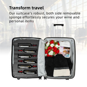 <span class=keywords><strong>Valise</strong></span> d'<span class=keywords><strong>avion</strong></span> universelle pouvant contenir 12 bouteilles standard de 750 ml mallette à vin pour les amateurs de vin et les connaisseurs - Product Image 5
