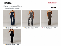 Combinaison de yoga sans couture pour femme, justaucorps dos nu, combinaison de sport taille haute à jambe évasée, tenue de fitness et de sport, personnalisable OEM