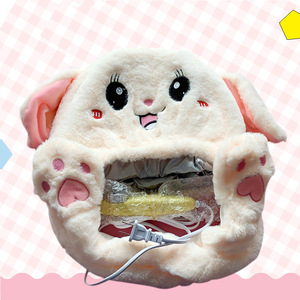 Gorro térmico eléctrico con diseño de conejito de dibujos animados, portátil, para tratamiento capilar, cuidado del cabello y teñido. - Product Image 1