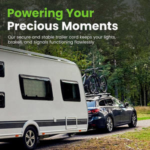 Câble de remorque en cuivre à 7 voies avec boîte de jonction à 7 prises, faisceau de câblage étanche 125V pour remorques et camping-cars, 8 pieds - Product Image 5