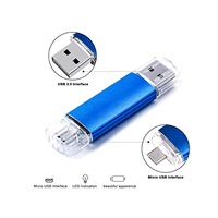 Unidad Flash USB OTG Mini, Memoria USB de 4GB 8GB 16GB 2.0, Unidad Flash USB Metálica de 32GB, Pendrive OTG Metálico Resistente