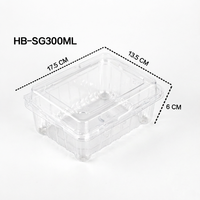 Contenants en plastique PET transparent de haute qualité pour tomates, fraises, raisins, fruits, boîtes à fruits en plastique pour fraises