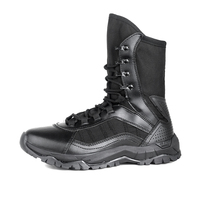 Bottes tactiques noires mi-mollet de sécurité pour homme et femme