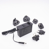 Adaptateur d'alimentation SMPS 21W 24W 45W 12V 2A 15V 1.6A 20V 1.2A 24V 1A 48V 0.5A 50V 0.48A avec prises interchangeables UK AU US EU