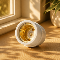Support de lampe E27 en bakélite blanc pur pour suspension intérieure