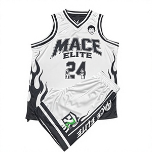 Conjunto de Camiseta de Baloncesto MACE ELITE Sublimada 100% Poliéster Cuello en V Sin Mangas Transpirable Unisex Adulto Todas las Temporadas - Product Image 1