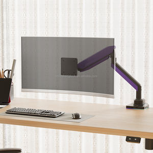 Brazo de <span class=keywords><strong>monitor</strong></span> ultra ancho resistente con puertos USB Soporte ajustable en altura VESA 75x75 100x100 Montaje para pantalla ancha - Product Image 4