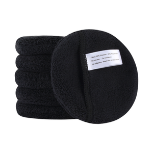 Tampons de <span class=keywords><strong>gant</strong></span> <span class=keywords><strong>démaquillant</strong></span> en Mircofibre de <span class=keywords><strong>bambou</strong></span> éponge nettoyante cosmétique pour le visage avec étiquette blanche poche pour les doigts - Product Image 1