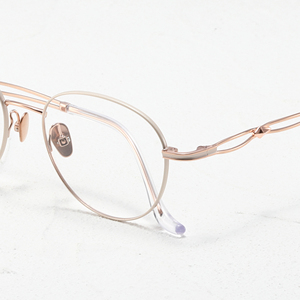 Gafas de titanio redondas de montura completa, color sólido, ligeras, unisex, para adultos, monturas para corrección de la visión - Product Image 3
