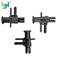 Connecteur de retour d'huile pour injecteur de rail de moteur diesel Yongheng PA12+30%GF Noir SAE J2044 pour tuyau en caoutchouc ID 4.0