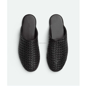 Pantofole in Vera Pelle di Agnello 100% Intrecciata Unisex, Ciabatte Aperte in Pelle Marrone per Uomo e <span class=keywords><strong>Donna</strong></span>, Scarpe <span class=keywords><strong>Derby</strong></span> in Pelle per Uomo - Product Image 4
