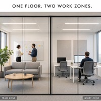 Cloison de bureau en verre minimaliste haut de gamme, réduction du bruit, double vitrage transparent, cloison modulaire amovible, séparateurs de pièce de bureau