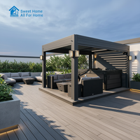Pergola motorisée en aluminium sur mesure Sweet Home, toit imperméable résistant au soleil et à la pluie, pour jardin extérieur, gazebo, pavillon