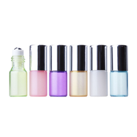 WOGU 5ml 3ml Mini Flacon Roll-on Vide en Verre pour Cosmétiques de Voyage, Parfum et Huiles Essentielles avec Bouchon à Chaîne