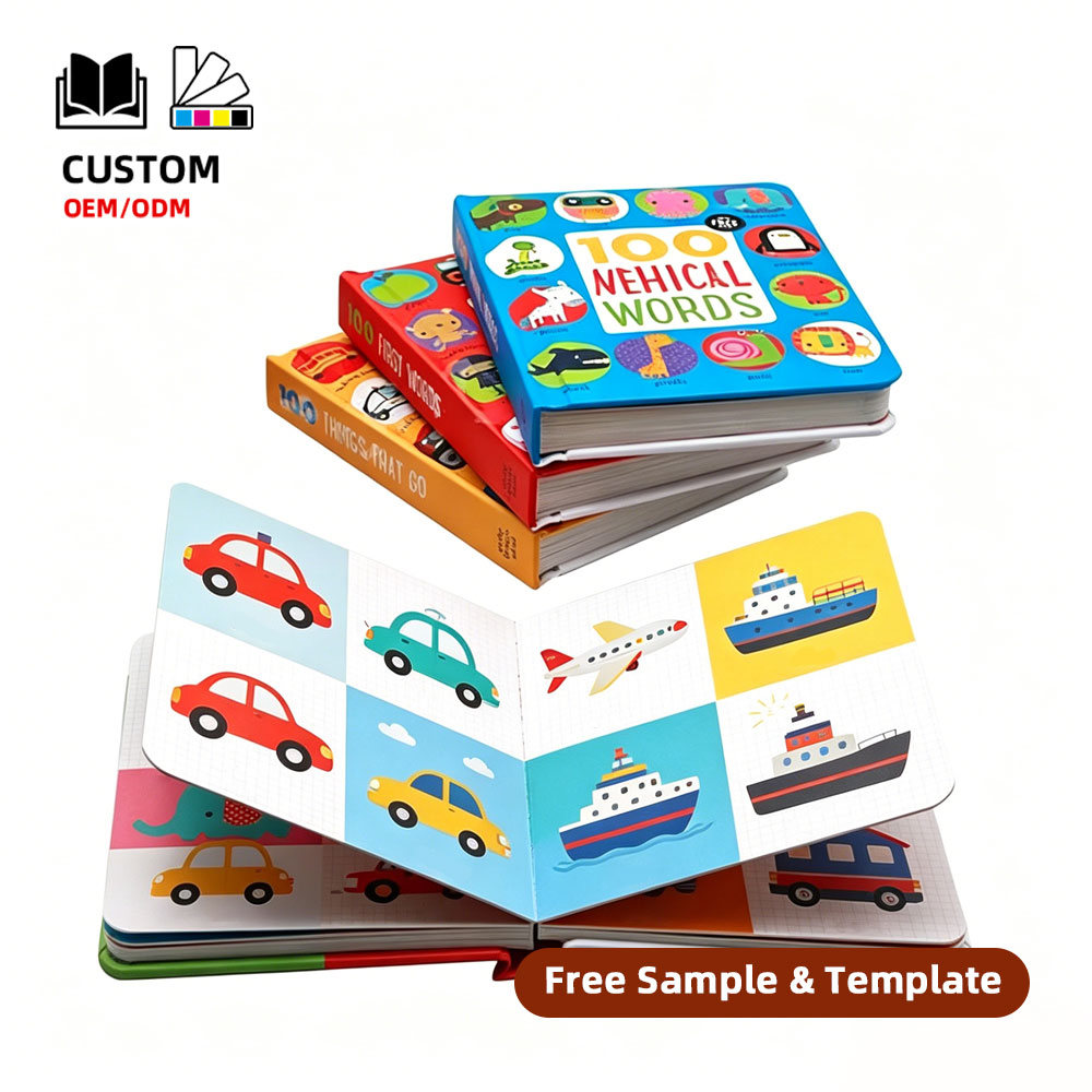 Custom Thick Cardboard Board Book Printing Full Color OEM Factory Children Book Printing Service