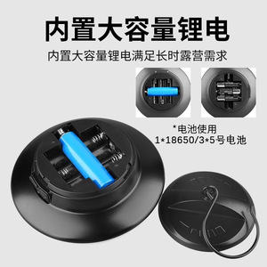 Solar Camping <b>Light</b> Portable Hook Tent Lamp LED Waterproof <b>Emergency</b> Outdoor Lighting - Product Image 4