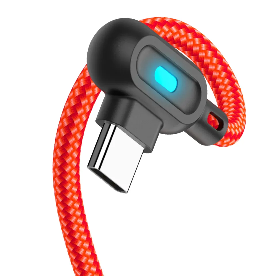 2M New Trend ing Handy-Ladegerät 90-Grad-USB-Kabel Winkel USB-Ladekabel mit LED-Anzeige für iPhone-Ladegerät