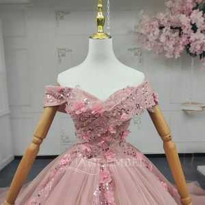 Jancember ANY12 Robe de soirée gâteau d'anniversaire vintage rose à volants pour 16 filles - Product Image 5