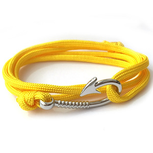 Hot Selling Fish Hook Anchor 7-core 4MM Nylon Umbrella Ropes Handmade Braided <b>Bracelets</b> for Sale - Product Image 6