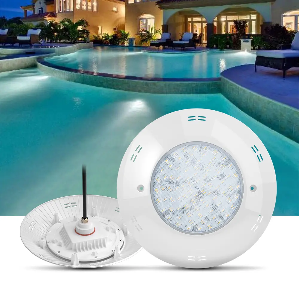 Luz de piscina de fibra de vidro com controle 100% síncrono 18W RGBW