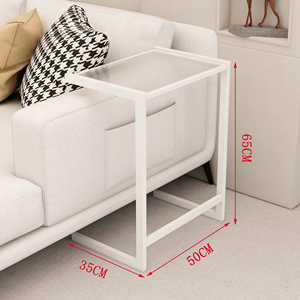 Canapé-lit moderne personnalisé, <span class=keywords><strong>table</strong></span> basse, <span class=keywords><strong>table</strong></span> d'appoint <span class=keywords><strong>en</strong></span> forme <span class=keywords><strong>de</strong></span> C avec plateau <span class=keywords><strong>en</strong></span> verre - Product Image 5