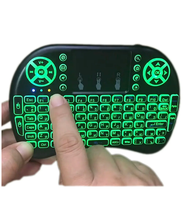 Vente chaude 7 rétro-éclairé anglais 2.4G Air Mouse Remote pour Android TV Box PC I8 Mini clavier sans fil prix d'usine
