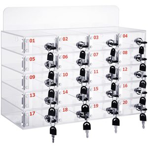 Similarly)Threan Cell Phone Locker Box Clear Cell Phone Storage - View #4