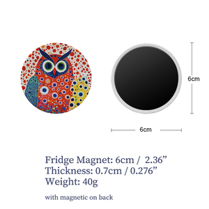 Owl Design Round Ceramic <strong>Fridge</strong> <strong>Magnet</strong> UV Print <strong>Customize</strong> <strong>Fridge</strong> <strong>Magnet</strong> Blank Sublimation Ceramic <strong>Fridge</strong> <strong>Magnet</strong> - Product Image 5
