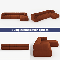 OEMODM MOQ100 Canapé modulaire en mousse de luxe durable sans os, canapé de salon, emballage sous vide, éponge compressée, canapés sectionnels modulaires