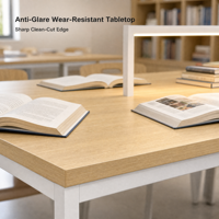 Table de lecture moderne pour bibliothèque scolaire - Durable et écologique