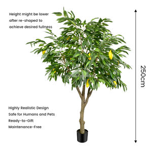 Bonsaï artificiel XY Mango Tree, décoration intérieure, certifié UV, feuilles vertes en PVC, modèle moderne fait main X-105, livraison rapide, directement <span class=keywords><strong>de</strong></span> l'usine - Product Image 5