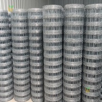 Rouleaux de grillage galvanisé pour bétail, hauteur 1,65 m, longueur 100 m, clôture de sécurité pour ferme/chevaux/bovins, clôture de champ contre les cerfs