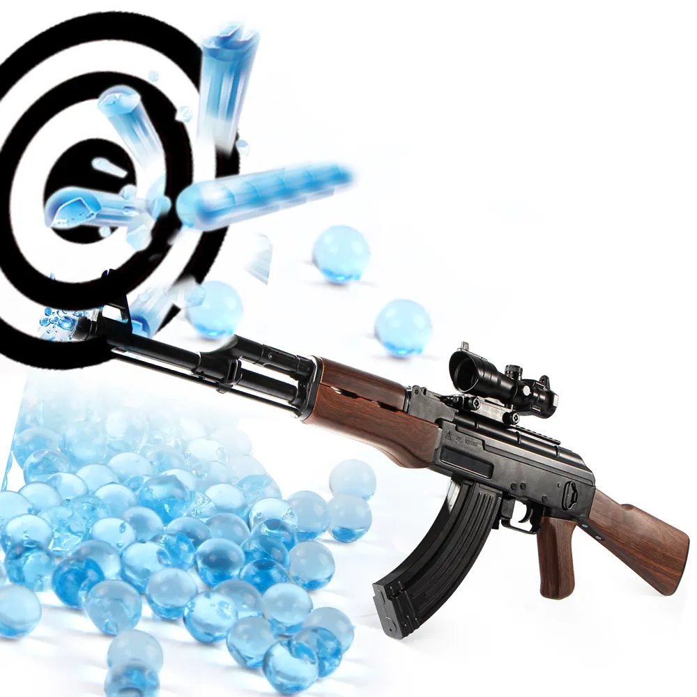 1:1 AK47 Gel Gun Toy 98cm Electric Gel Beads Blaster Toy Gun Water Gel Bullets Shooting Toy Outdoor Sport Game